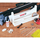 Gamo collapsible rifle stand included in the maintenance center